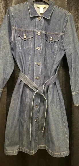 white christmas dresses Jones New York Stretch Denim Shift Dress main image 1
